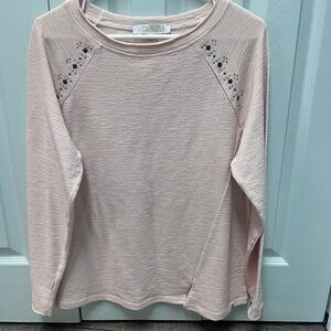 Gloria Vanderbilt Light Pink Knit Top